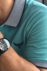 Jacquard Collar Polo Shirt - Voyage